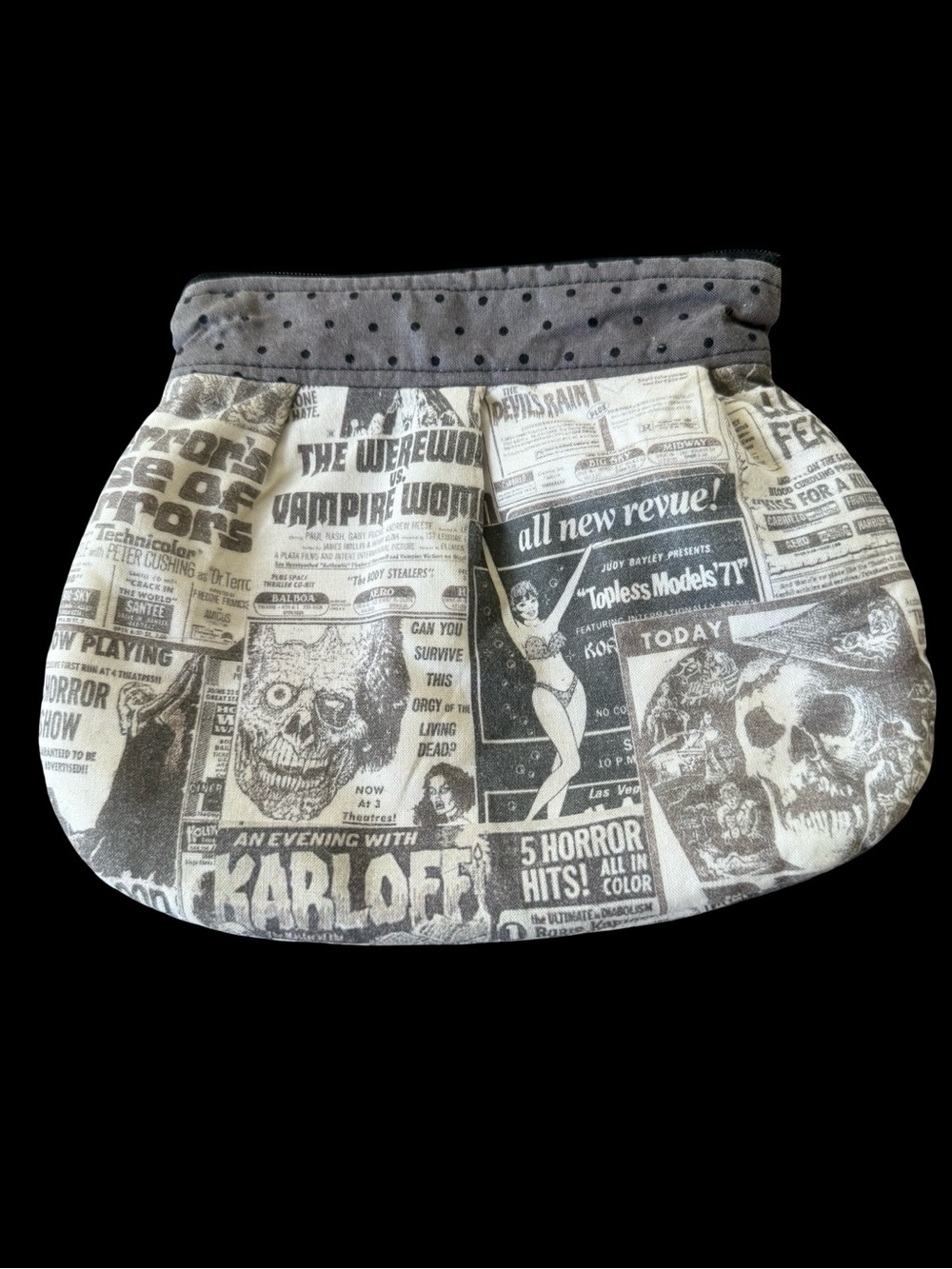 Horror print pouch